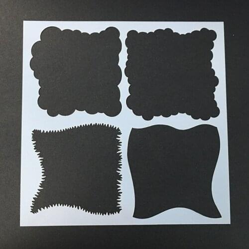 13*13 Frame pvc Layering Stencils for DIY Scrapbooking/photo album Decorative Embossing DIY Paper Cards Crafts
