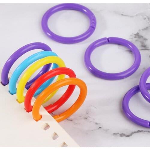 20x Creative Plastic Circle Multi-Functional Loose Leaf Ring Binder Hoop For DIY Photo Scrapbook Album Book Office M17F