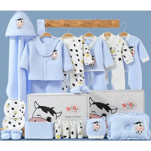23pcs/set Winter Newborn Baby Gift Clothing Outfits Cotton Coat Set Thicken Clothes Suits Combed Cotton