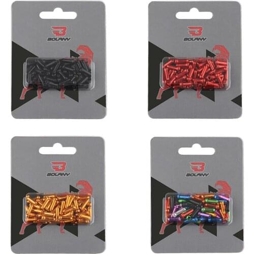 50 Pcs/lot MTB Bike Bicycle Brake Shifter Aluminum Inner Cable Tips Crimps Cycle Cycling Parts Derailleur Shift Cables End Caps