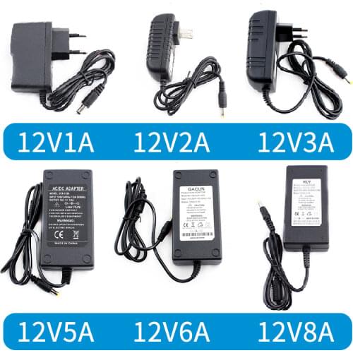 DC AC 220V to 12V Power Adapter 1A 3A 5A 6A 8A power adapter Supply Universal AC 12 Volt 2A Charger led strips driver switching
