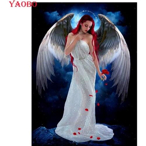 Diamond painting Angel wings 5d full mosaic embroidery woman pattern of rhinestones 5d art diy handwork puzzle picture crafts