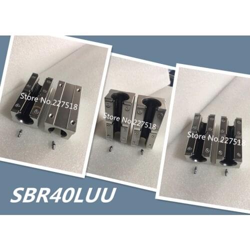 1pcs SBR40LUU 40mm aluminum block 40mm Linear motion ball bearing slide block match use SBR40 40mm linear guide rail