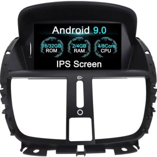 4+32G Android 9.0 Car DVD Stereo For peugeot 207 2007 2008 2009 2010 2011 -2014 Auto Radio GPS Navigation Audio Video DAB+ WiFi