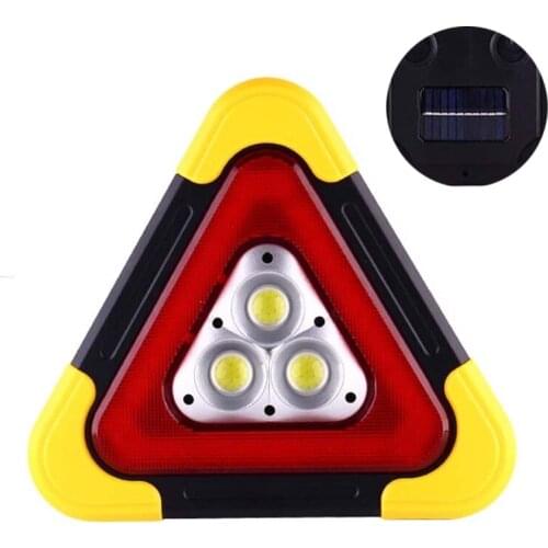 B2RC Multi Function Triangle Warning Sign Car LED Work light Road Safety Emergency Breakdown Alarm lamp , Flashing light on hand