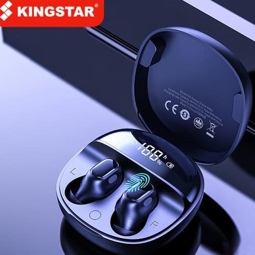 KINGSTAR WM01 Plus Wireless Headphones TWS Bluetooth Earphones 5.0 Waterproof Headsets Sports with LED Digital Display Stereo