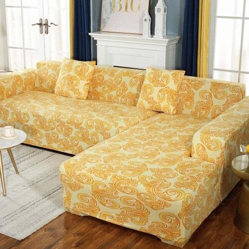 Corner Sofa Cover Slipcovers Elastic All-inclusive Couch Case for Different Shape Sofa Chair L Style Stretch Sofa Covers Chairs
