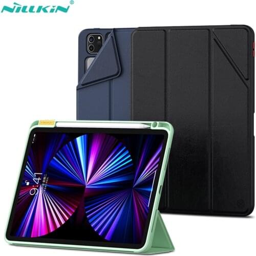 NILLKIN For iPad Air 4 Case With Pencil Holder For iPad Pro 11 2020/2021 Smart Case For iPad 10.2 Case 8th Protection Cover