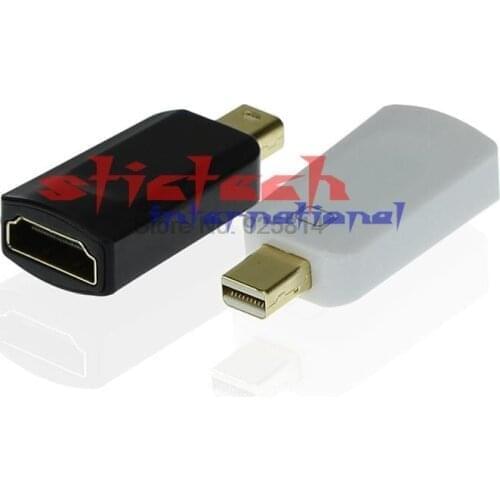 By dhl or ems 100pcs Mini DP Display Port Male To HDMI Female Adapter AV Cable For MacBook For Mac Pro Air