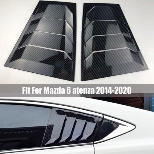 For mazda 6 atenza 2014 2020 Side Vent Deflector Scoop Louvers Shield Cover Car Side Rear Window Louver Shutter Cover Trim