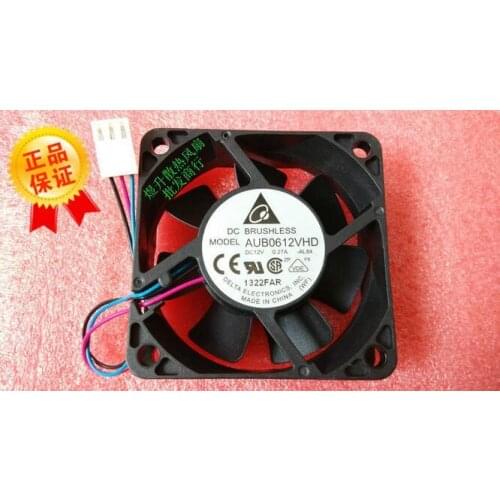 Delta 6020 AUB0612VHD AL84 DC 12V 0.27A 60*60*20MM 6CM 3-line Projector Cooling Fan