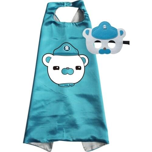 Childrens Capes Octonauts Toddler Halloween Costumes Costumes Cape with Mask for Kwazii Barnacles Dashi Peso Cosplay