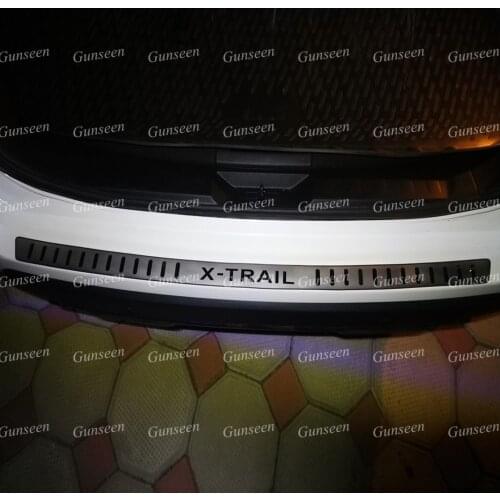 For Nissan X-trail T32 Xtrail Accessories Bumper Protector Auto Styling Rear Trunk Trim Door Sill Car Stainless Steel Sticker