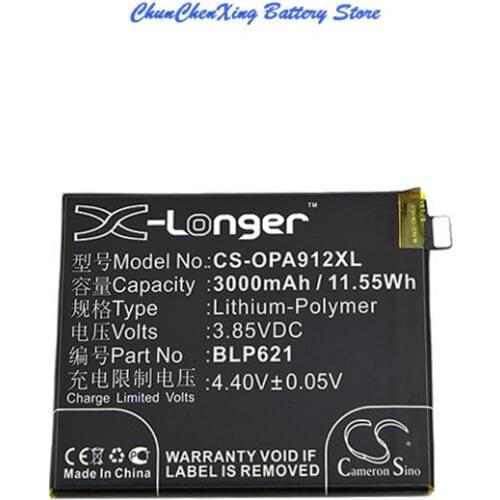 Cameron Sino 3000mAh Battery BLP621 for OPPO CPH1607, R9s, R9s Dual SIM, R9s Dual SIM TD-LTE, R9st