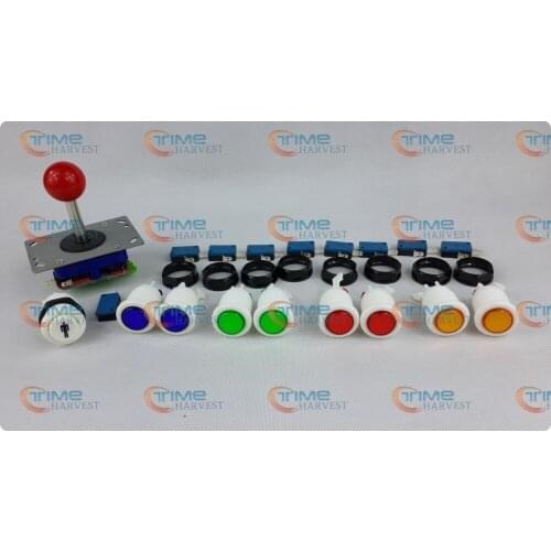 Arcade parts Bundles kit With Joystick and push button microswitches player Authentic buttons To Build Up Arcade Cabinet Machine
