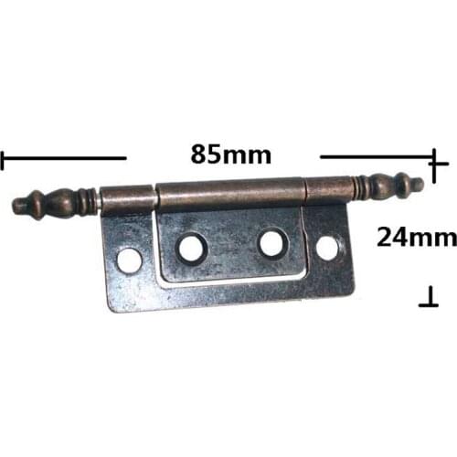 Red Bronze Tone Cabinet Door Luggage Crown Hinge,Wooden Box Decor,Furniture Decoration,Antique Vintage Old Style,85*24mm,2pcs