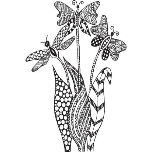 Fly Fly Flowers Stamp Or stamp for DIY Scrapbooking/Card Making/Kids Fun Decoration Supplies A649