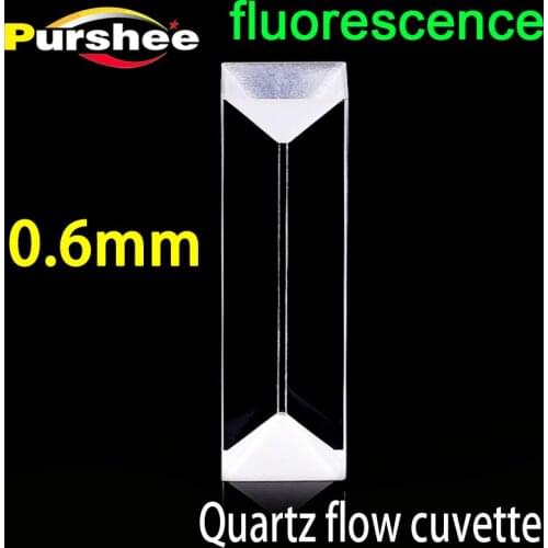 0.6mm Quartz Fluorescent Flow cuvette Cell （14ul