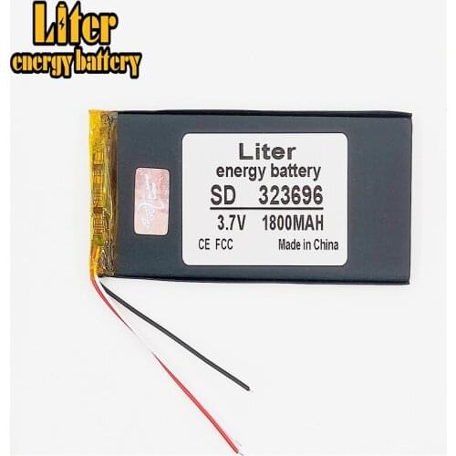 3 line 3.7V 1800mAh 323696 Lithium Polymer Li-Po li ion Rechargeable Battery cells For Mp3 MP4 MP5 GPS