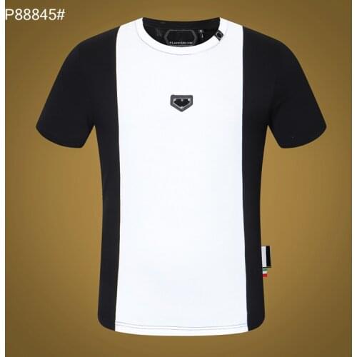 2021 PP SKULL Men T-shirt Hip Hop Street Top Plein T-shirt Male Round Neck Short Sleeve Camiseta de manga corta