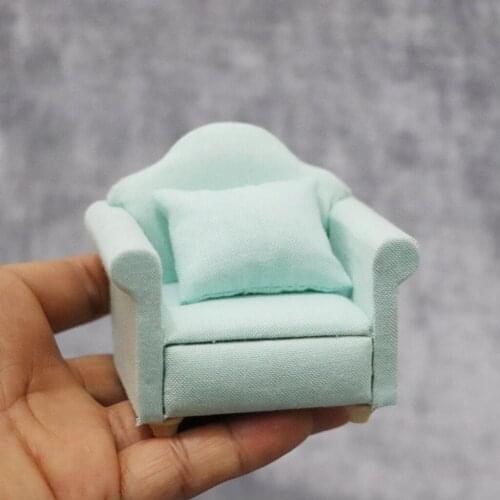 3 Pieces 1:12 Scale Dollhouse Sofa Set Love Seat Miniatures Bedoom Model Toy