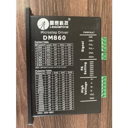 New version dm860 iStepper Drive M860 Leadshine 256 Microstep 2 phase 7.2A DC18-80V fit NEMA 23 NEMA34 for CNC Router 24V-80V