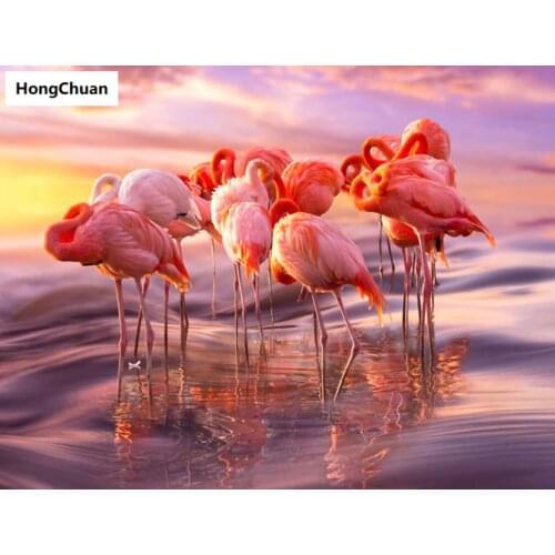 New product flamingo diamond painting DIY mosaic handmade 5D diamond embroidery cross stitch kit home decoration Christmas gift