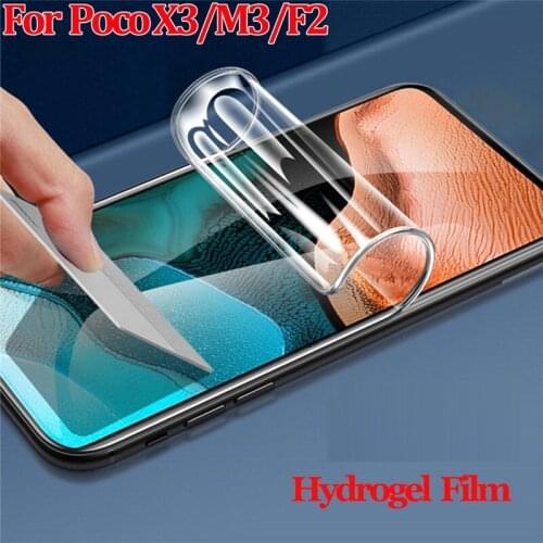 Pocco M3 Hydrogel film for pocophone f2 pro Poco X3 NFC Screen Protector full cover Protective film X3 poco f2 pro not glass