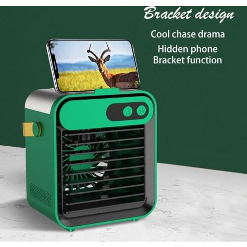 Portable Air Cooler Fan Mini USB Desktop Air Conditioner Fan Home Office Silent Cooling Small Air Conditioner Humidifier Purifie