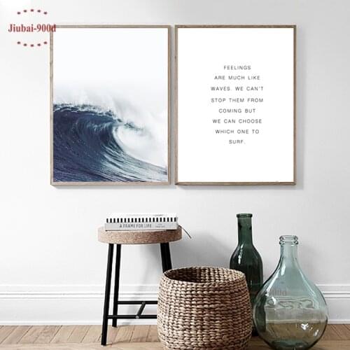 900D Seascape Poster Canvas Painting Sea Wave Wall Pictures For Living Room Nordic Posters And Prints Decorative Pictures NOR051