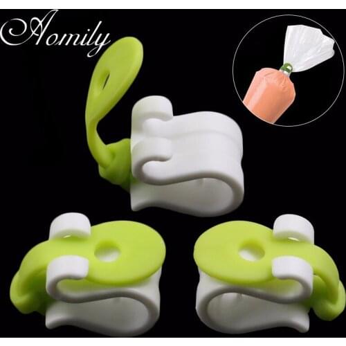 Aomily Durable 3pcs/Set Cream Baking Pastry Bag Buckles Recycling Straps Cake Butter Decoration Tool Home Kitchen Cake Tools
