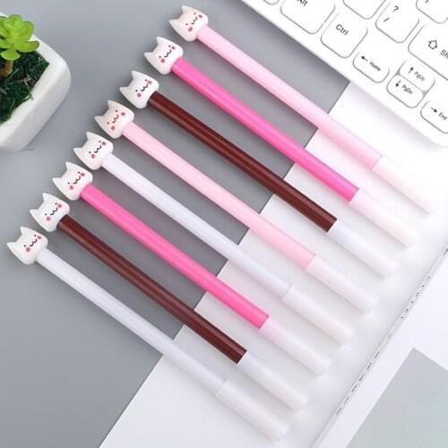 1 PCs Korean Creative Student Stationery Cute Cartoon Pen Office Signature Kitten Neutral Pen Kawaii School Supplies Pen