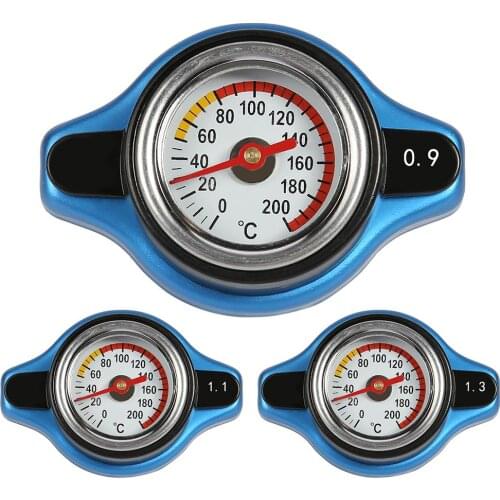 VODOOL 0.9 1.1 1.3 Bar Thermo Thermostatic Radiator Cap Tank Cover 19 PSI High Pressure Rating with Big Head Temperature Gauge
