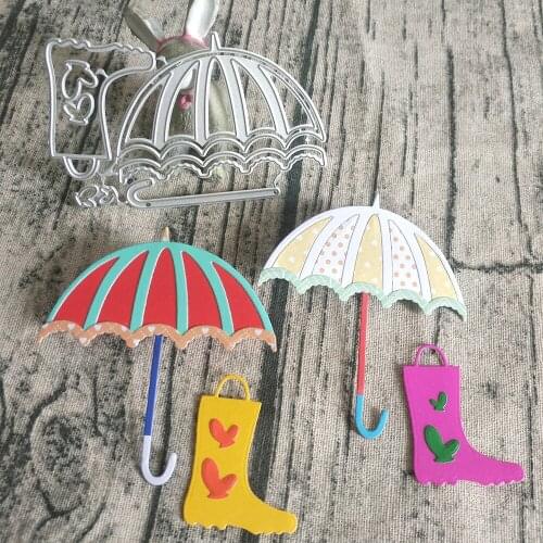 Umbrella, rain boots metal cutting mold, DIY scrapbook, card making, photo album, photo frame decoration, cutting crafts