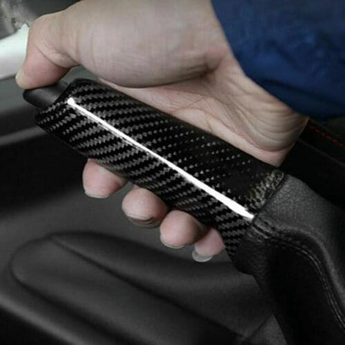 1x Carbon Fiber Car-Stylling Handbrake Brake Handle Cover Trim For BMW E46 E90 E92 F30 F32 F80 Accessories