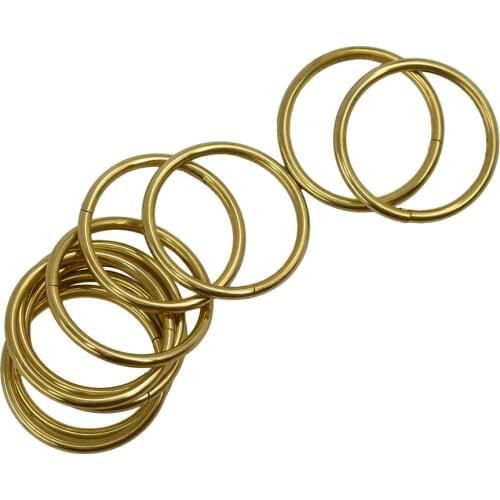 10 Pieces Brass Round Split Key Rings Chain Clasp Loop Findings DIY Chain Loop 32 mm