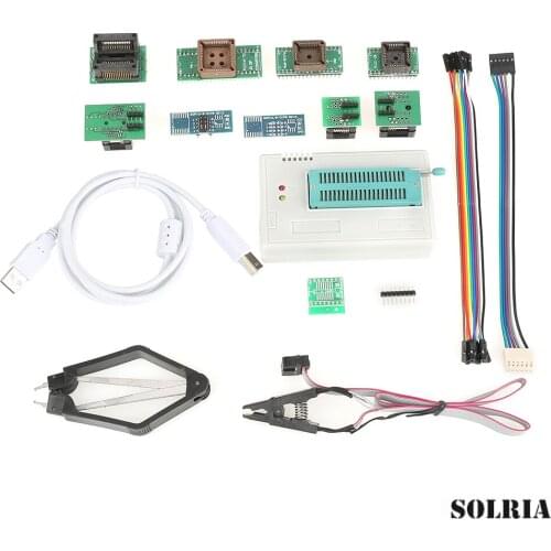 17Pcs/Set USB Universal Programmer for TL866II Plus EEPROM FLASH 8051 AVR MCU GAL PIC Supports English/ Chinese