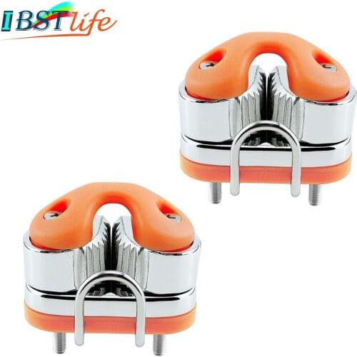 2PCS 316 Stainless Steel Ball Bearing Cam Cleat Pilates Equipment Marine Boat Fast Entry Rope Wire Fairlead Sailing Accessories