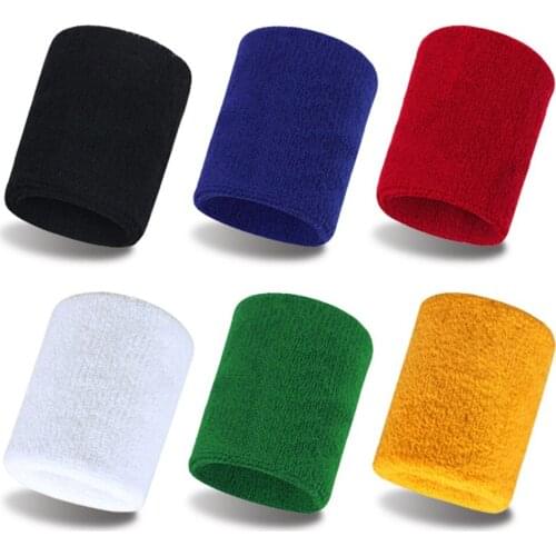 2PCs Wristbands Sport Sweatband Hand Band Sweat Wrist Support Brace Wraps Guards For Gym Volleyball Basketball
