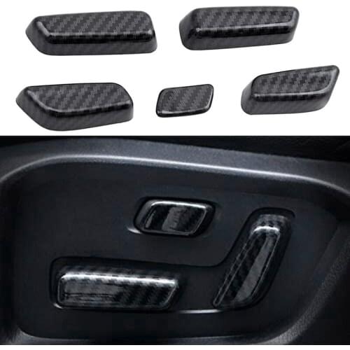 5PCS Car Seat Switch Cover Adjustment Interior Switch Knob Button Cover Trims for Mazda CX-5 CX5 2017-2020