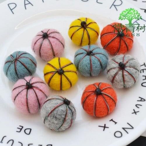 DIY manual accessories baize cute pumpkin pendant earrings earrings elastic hair accessory materials 50pcs