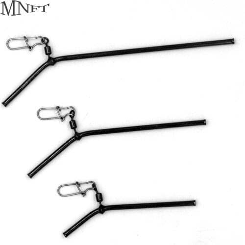 MNFT 6Pcs Anti Tangle Booms with Strong Snap Sea Fishing Rig Bent Booms Brass Tube Balance Connector Fishing Tackle 5/7/9CM