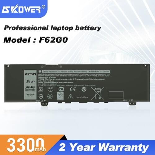 SKOWER F62G0 Battery for Dell Inspiron 13 5370 7370 7373 7380 7386 Vostro 13-5370 P83G P87G Free Tools