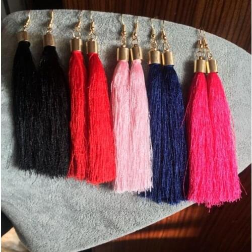 Ey1106 New listing Bohemia Geometric line band Long Earrings Tassel Womens Fashion Vintage Female charm Earrings Jewelry