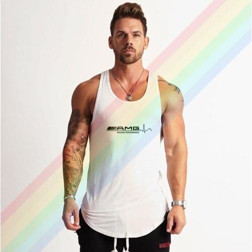 Black Letter Amg Cars Amazing Summer Soft Custom Sleeveless Design Your Own Vest Cotton Mens Muscle Tee Tank Top Shirt