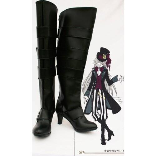 Custom made undertaker shoes boots from black butler Kuroshitsuji Cosplay