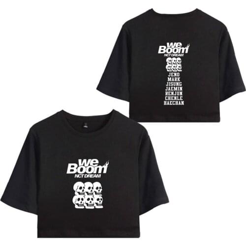 KPOP NCT DREAM New Album WE BOOM 2D Print Women Tops Short Sleeve T-shirt Trendy Streetwear Girls Sexy T Shirt