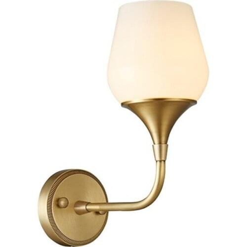 Loft Copper Glass Wall Sconce Modern LED Wall Light Fixtures Home Decor Vintage Bedside Wall Lamp Indoor Lighting Luminaire