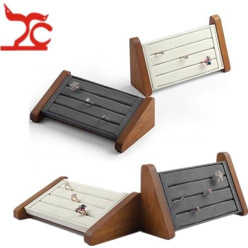 New Model Earring Holder Wooden Jewelry Display Stand Vertical Ring Shelf Display Stand Earrings Multi-Function Display Props