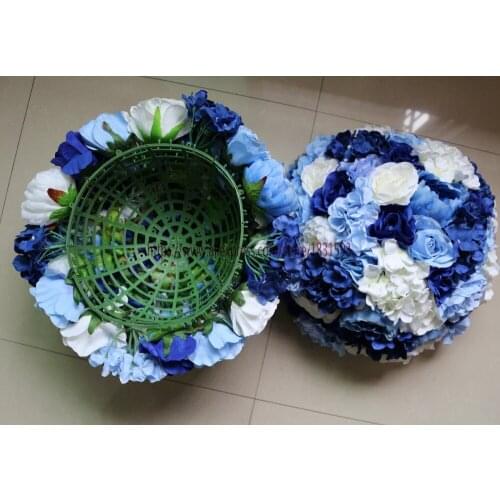 NEW 45cm 4pcs/lot Mixcolor pink Hanging Flower Ball Centerpieces Silk Rose Wedding Kissing ball Decoration Ball TONGFENG